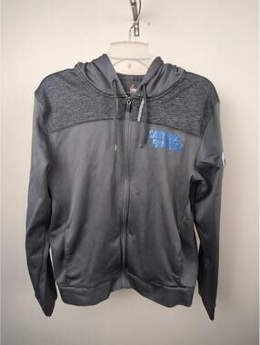 Mens Majestic Carolina Panthers ThermaBase Gray Football Coat Jacket MEDIUM